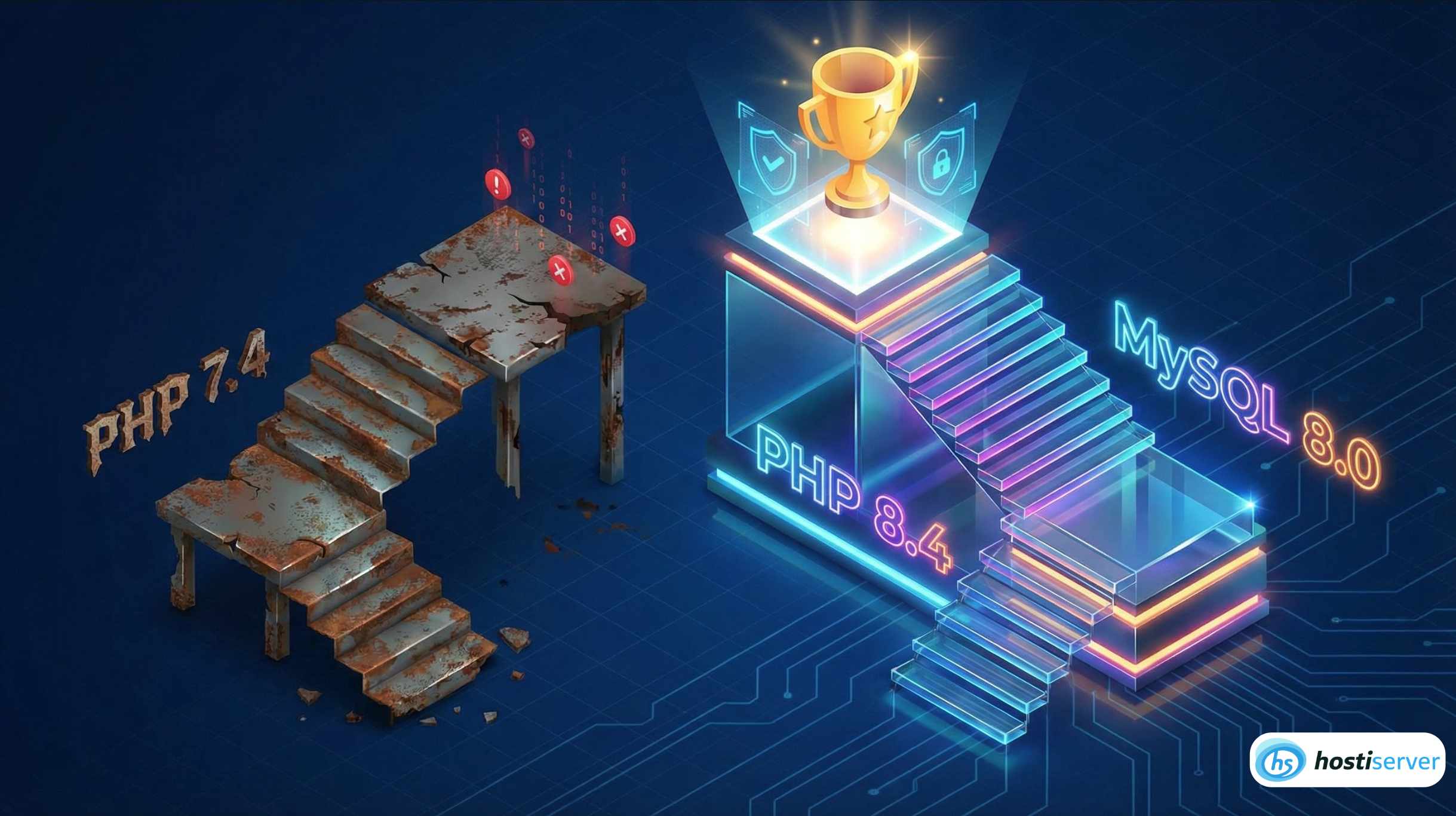 Aktualizace verzí PHP/MySQL