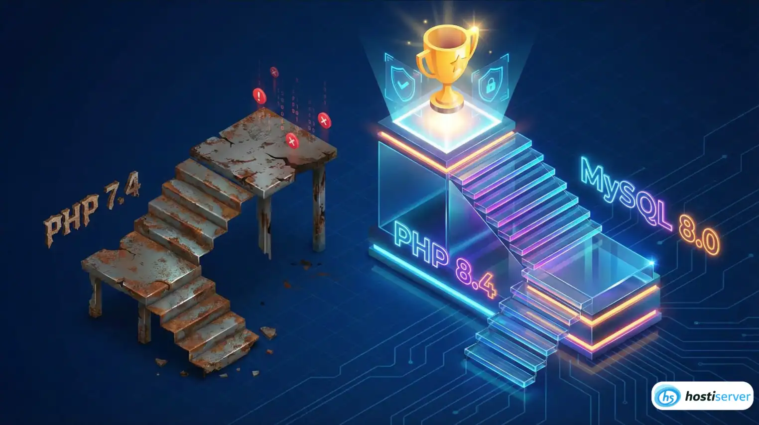 Aktualizace verzí PHP/MySQL