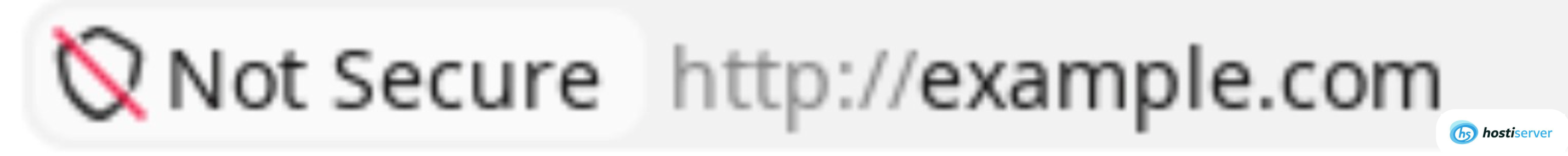 Označení Not Secure v adresním řádku Chrome vedle HTTP webu