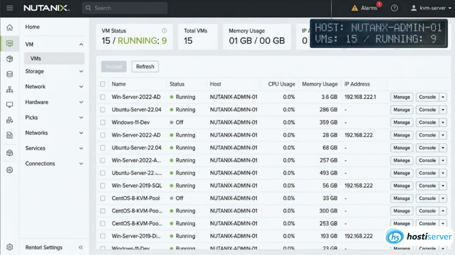 Nutanix AHV (Acropolis Hypervisor) — KVM-based hypervizor v rámci hyperkonvergentní platformy Nutanix
